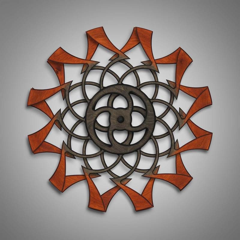 Kinetic Sculpture Tranquil Outer Rust by Ryan Kvande