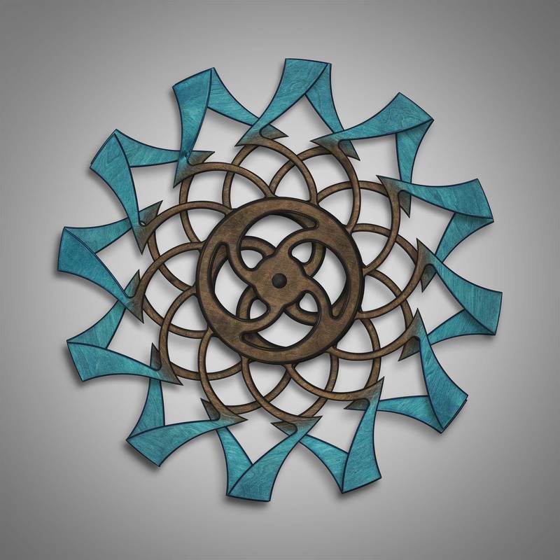 Kinetic Sculpture Tranquil Outer Turquoise by Ryan Kvande